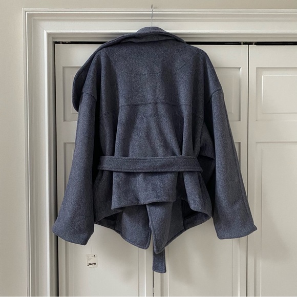 Free People Mina Cropped Wrap Coat Jacket | Size Large - Picture 7 of 11